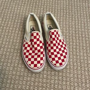 Women’s size 7 red and off white checkered vans